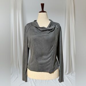 Blank NYC Women's Gray Faux Suede Jacket - Size M